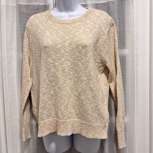 J. Crew Sweaters - J Crew Crewneck Beach Sweater Light Khaki Women’s Medium Cream